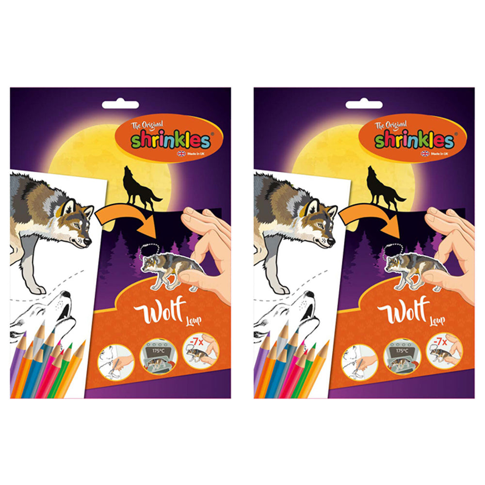 Shrinkles 30cm Wolf Slim Pack Art/Craft Learning Kids/Child 4y+ Activity Toy (2 Pack)