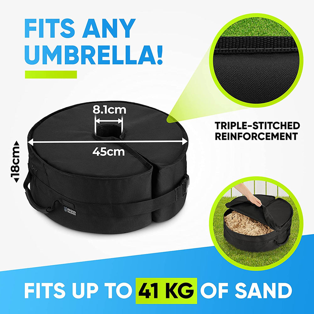 Rhino Basemate Round Outdoor/Patio Offset Cantilever Umbrella Base 18" Black — image 7