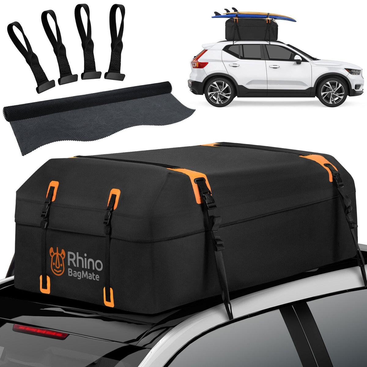 Rhino Bagmate 540L Military Grade Multipurpose Waterproof Car Roof Bag Black — image 2