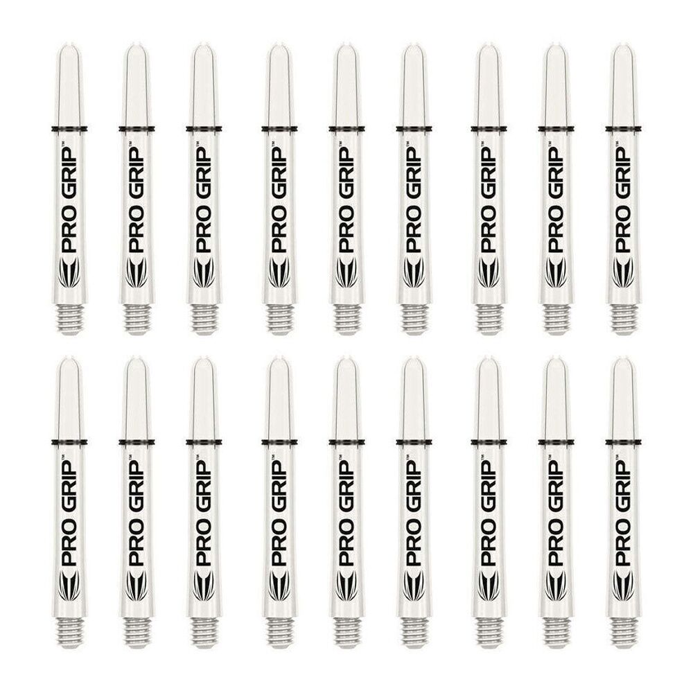 Target Pro Grip Shaft Dart Stem Throw Game Accessory Intermediate White (18 Pieces)