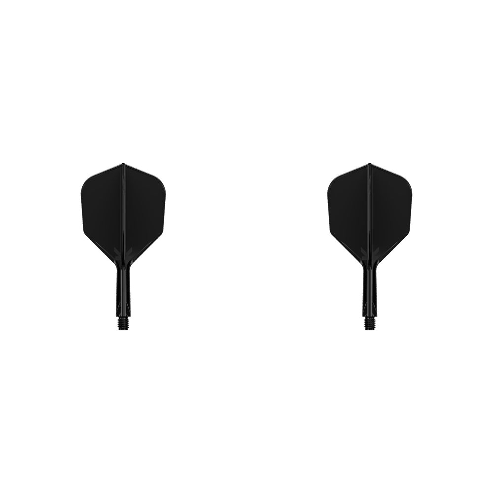 Target K-Flex Moulded Flight & Shaft No.6 Medium - Black (2 Pack)