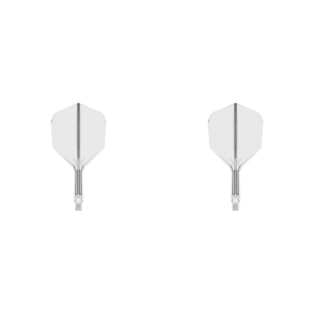 Target K-Flex Moulded Flight & Shaft No.6 Medium - Clear (2 Pack)