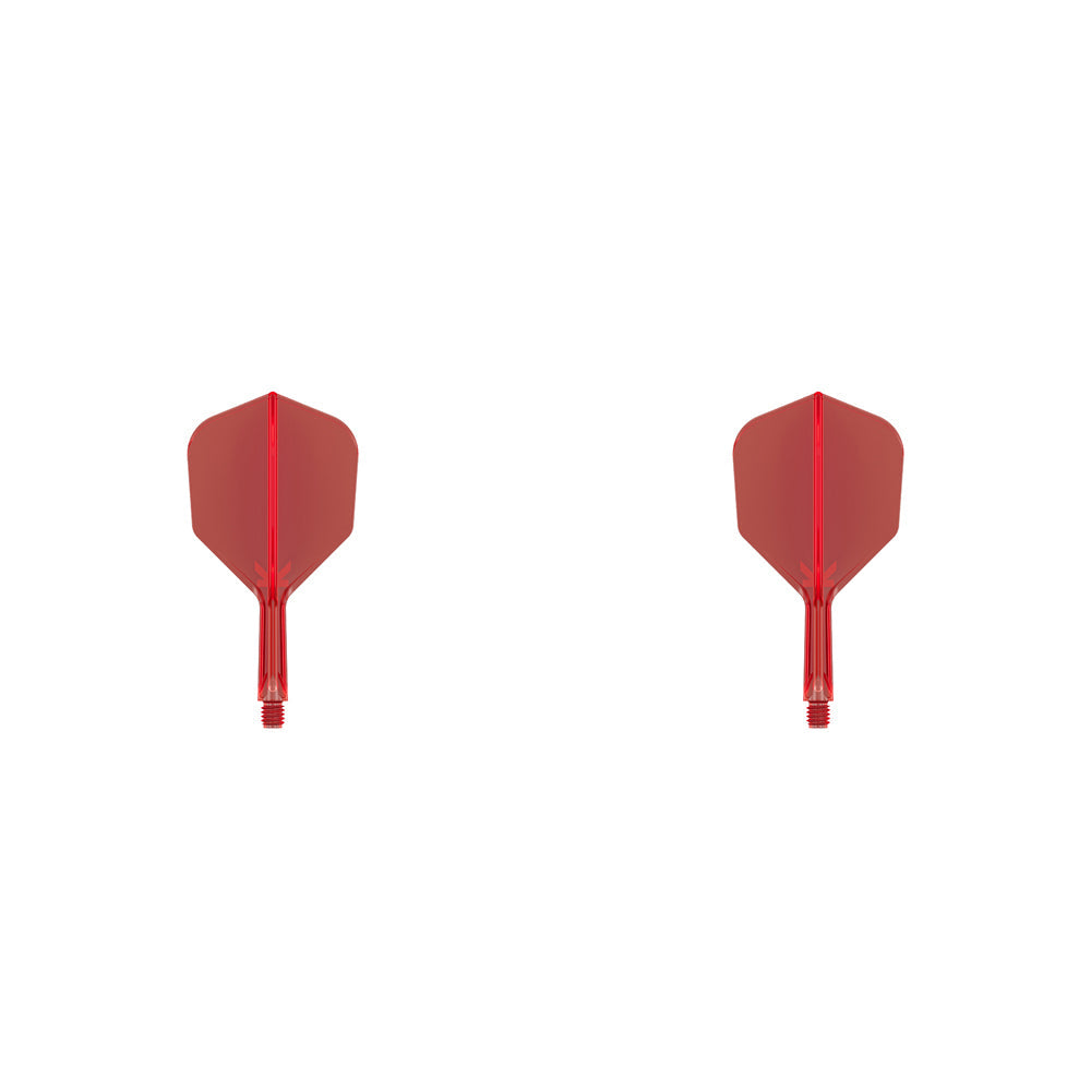 Target K-Flex Moulded Flight & Shaft No.6 Medium - Red (2 Pack)