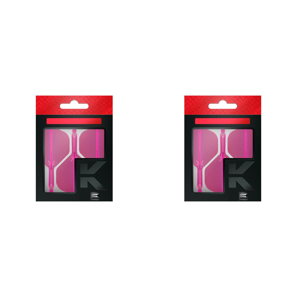 Target K-Flex No 2 Durable Dart Flight & Shaft Medium 33mm Neon Pink (6 Pieces)