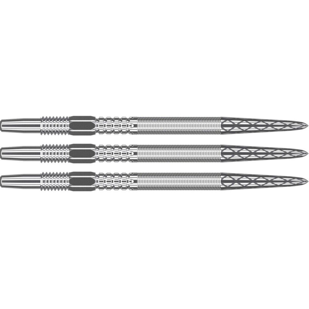 Target Swiss DX Diamond Grip Steel-Tip Durable Dart Points 35mm Silver (3 Pieces)