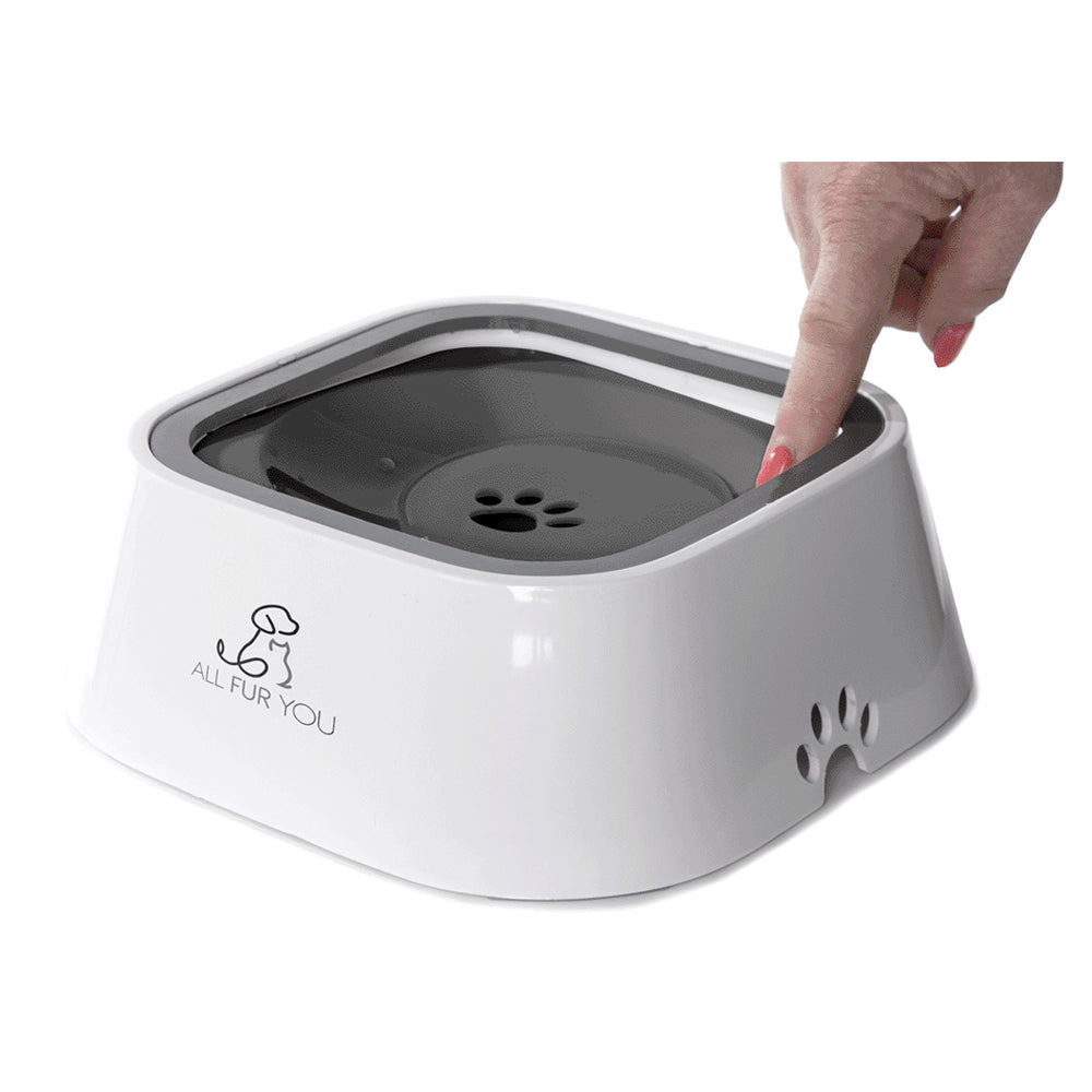All Fur You Pet/Dog 2L/23cm Anti-Splash Drinking Bowl Water/Drink Feeder Grey — image 2
