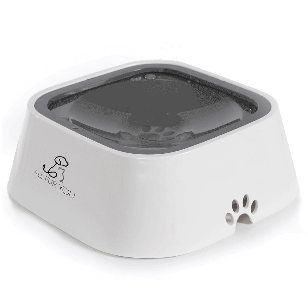 All Fur You Pet/Dog 2L/23cm Anti-Splash Drinking Bowl Water/Drink Feeder Grey