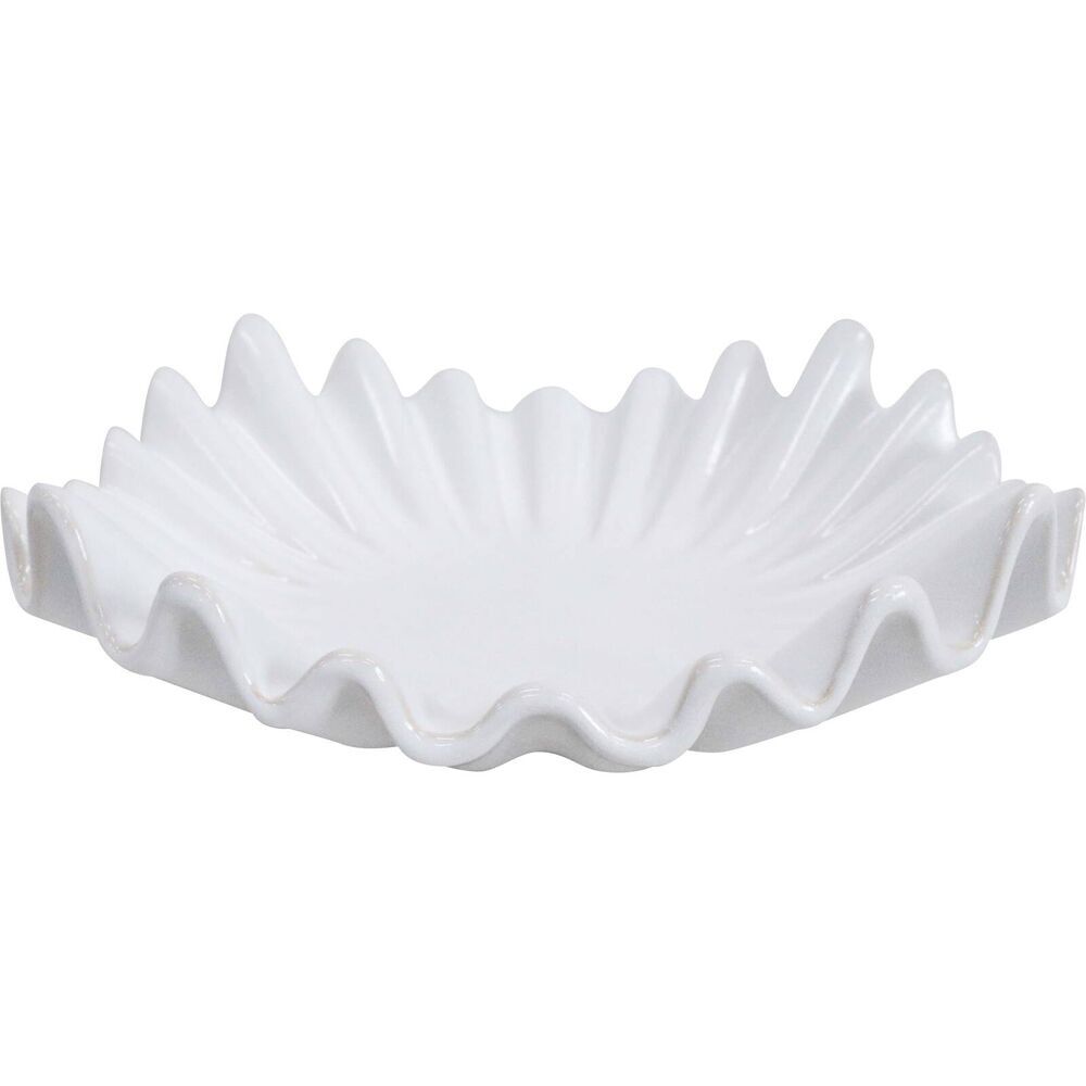 LVD Stoneware Decorative Bowl Elle Home/Room Tabletop Decor 32.5cm White