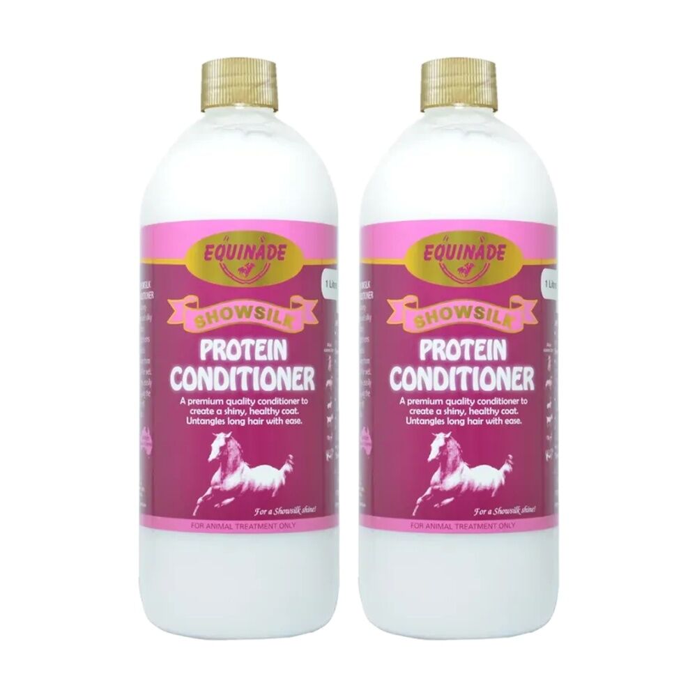 Equinade Showsilk Horse Grooming Coat Care Conditioner 1L Protein (2 Pack)
