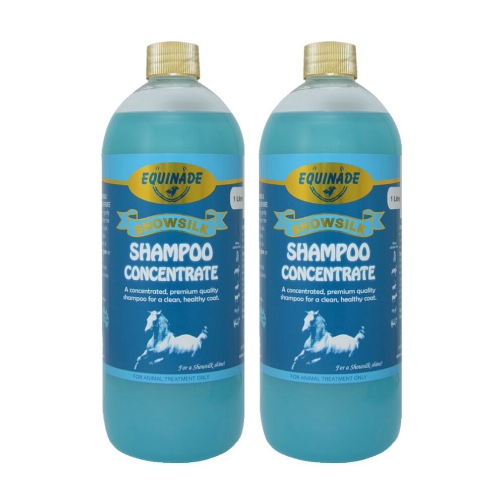 Equinade Showsilk Glo Concentrate Horse Coat Grooming Care Shampoo 1L (2 Pack)