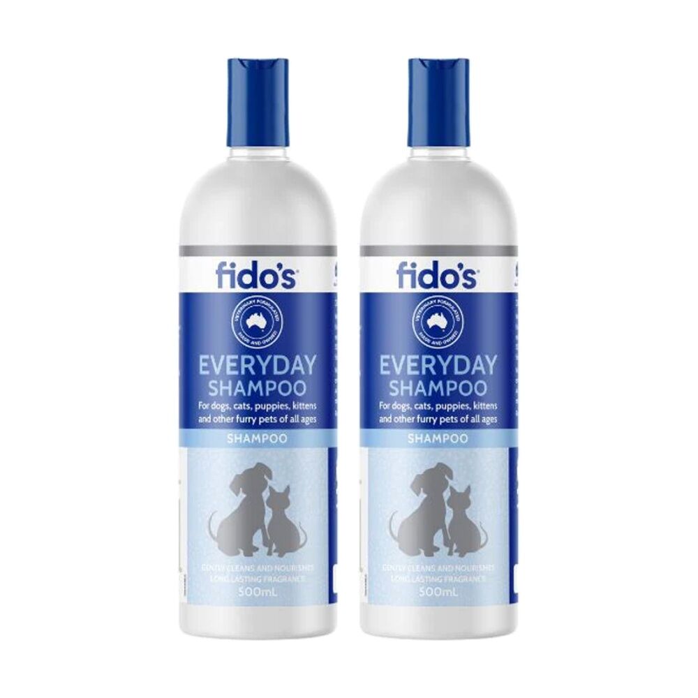Fidos Pet Dog & Cat Grooming Washing Care Shampoo Everyday 500ml (2 Pack)