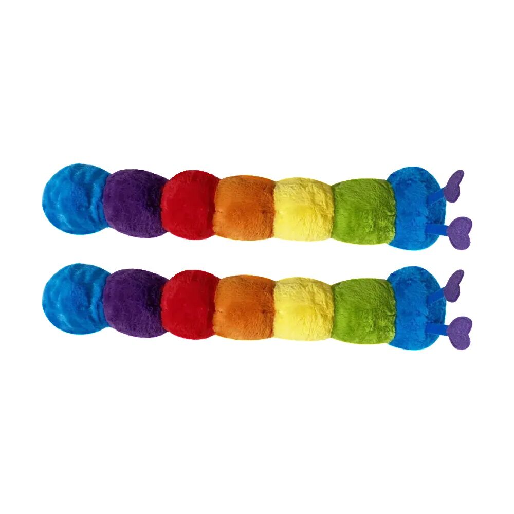 Fringe Studio Don't Bug Me Catterpillar Plush Dog Toy Multicolour (2 Pack)