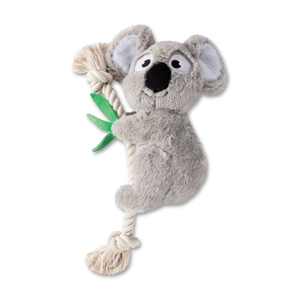 Petshop BY Fringe Studio Koala on a Rope Plush Squeaker Dog Toy Grey (2 Pack) — image 2