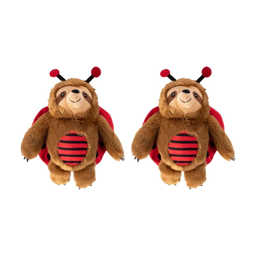 Fringe Studio Little Ladybug Soft Plush Dog Toy Multicolour (2 Pack)
