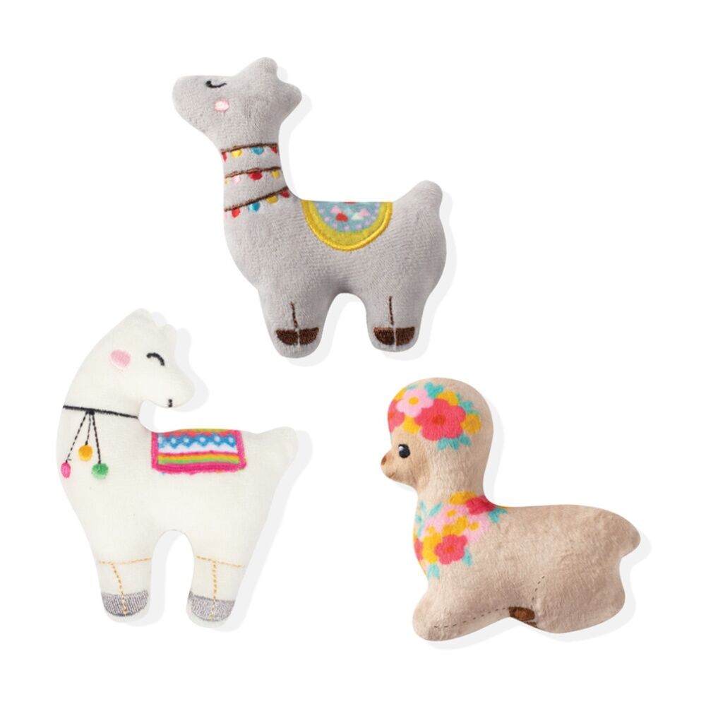Petshop BY Fringe Studio Mini Llama's Love Plush Dog Toy Set Multicolour (3 Pieces)