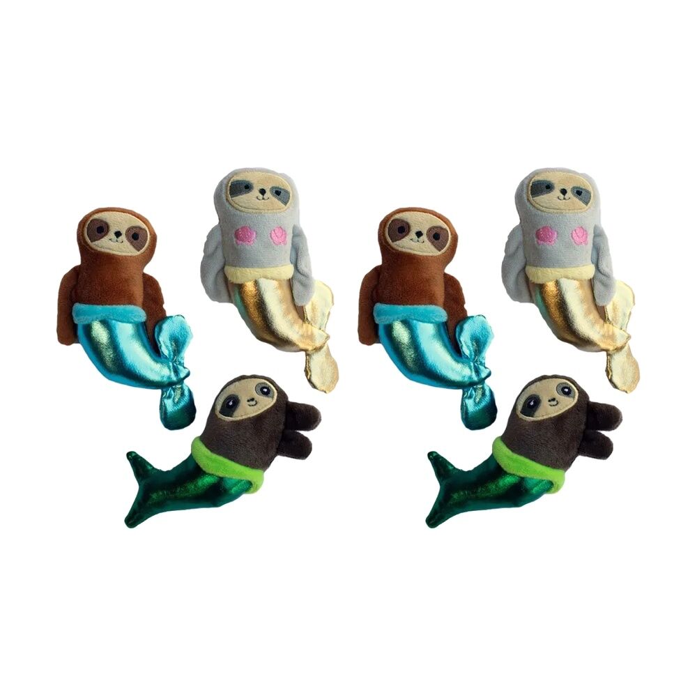 Fringe Studio 3pc Fringe Studio Mersloth Mermaid Plush Small Dog Toy Set Multicolour (2 Pack)