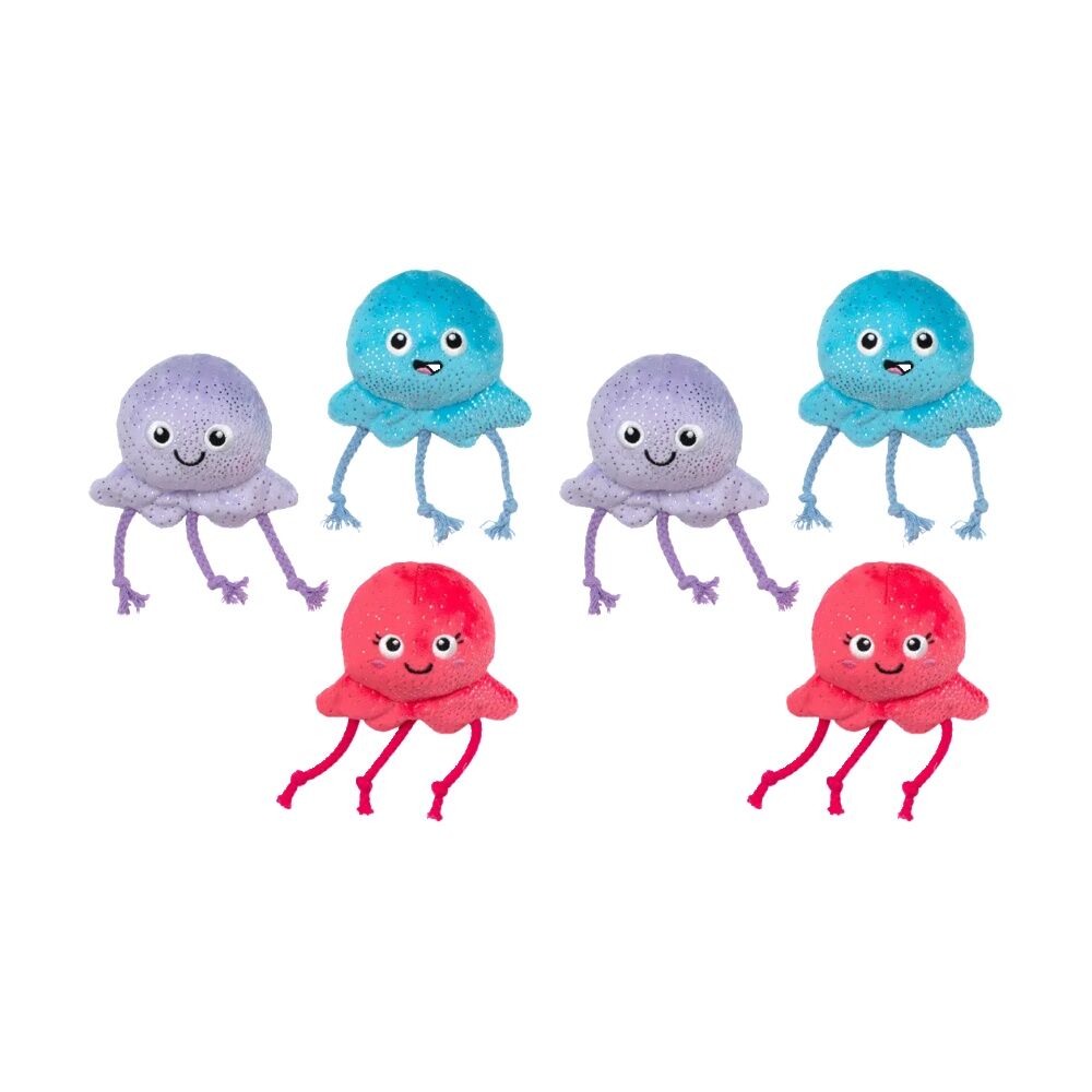 Fringe Studio 3pc Fringe Studio Too Tentacool Soft Plush Small Dog Toy Set Multicolour (2 Pack)