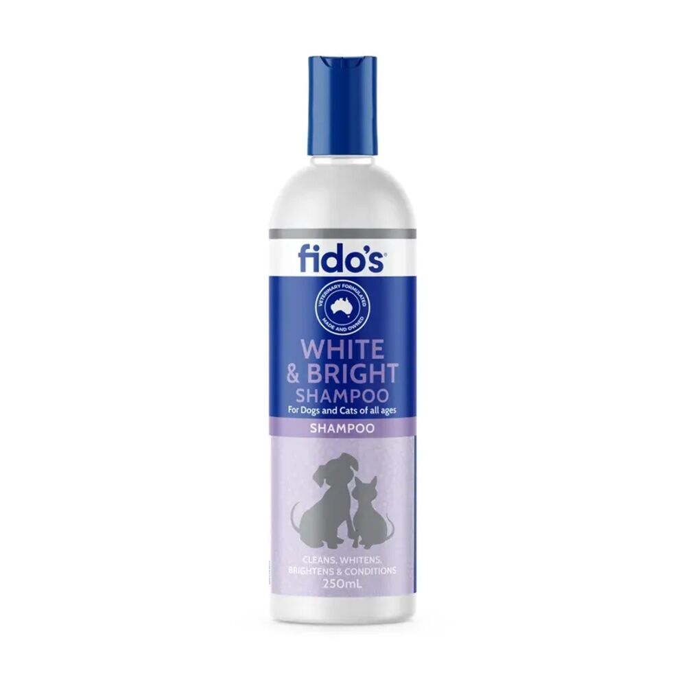 Fidos 250ml Pet Dog & Cat Grooming Washing Care Shampoo White Bright