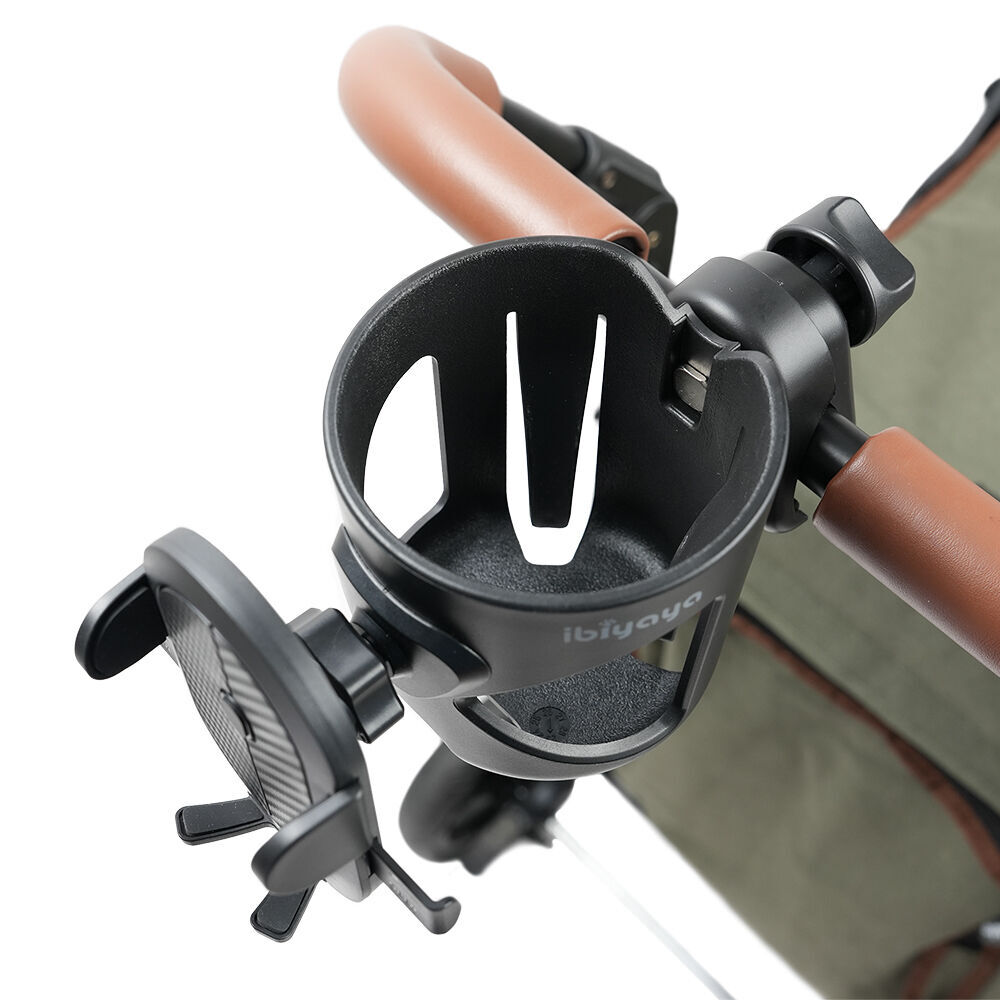 Ibiyaya Black 2 in 1 Cup and Universal Phone Holder for Pet Strollers — image 2