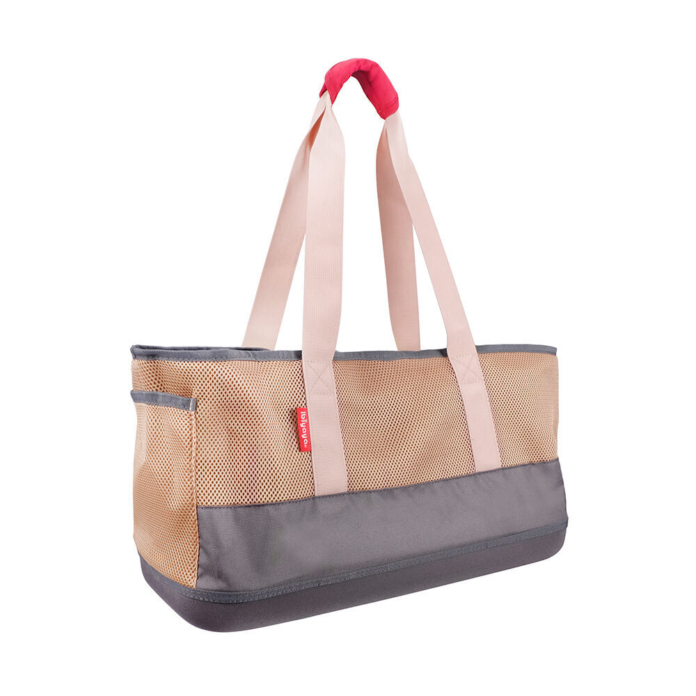 Ibiyaya Light Pet Carrier with Hardshell Base for Dachshunds & Long Pets — Khaki