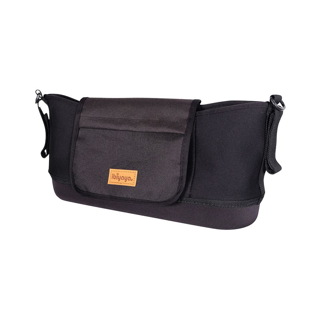 Ibiyaya 36cm Black Pet Pram/Stroller Organiser Pouch/Storage Bag w/Cover