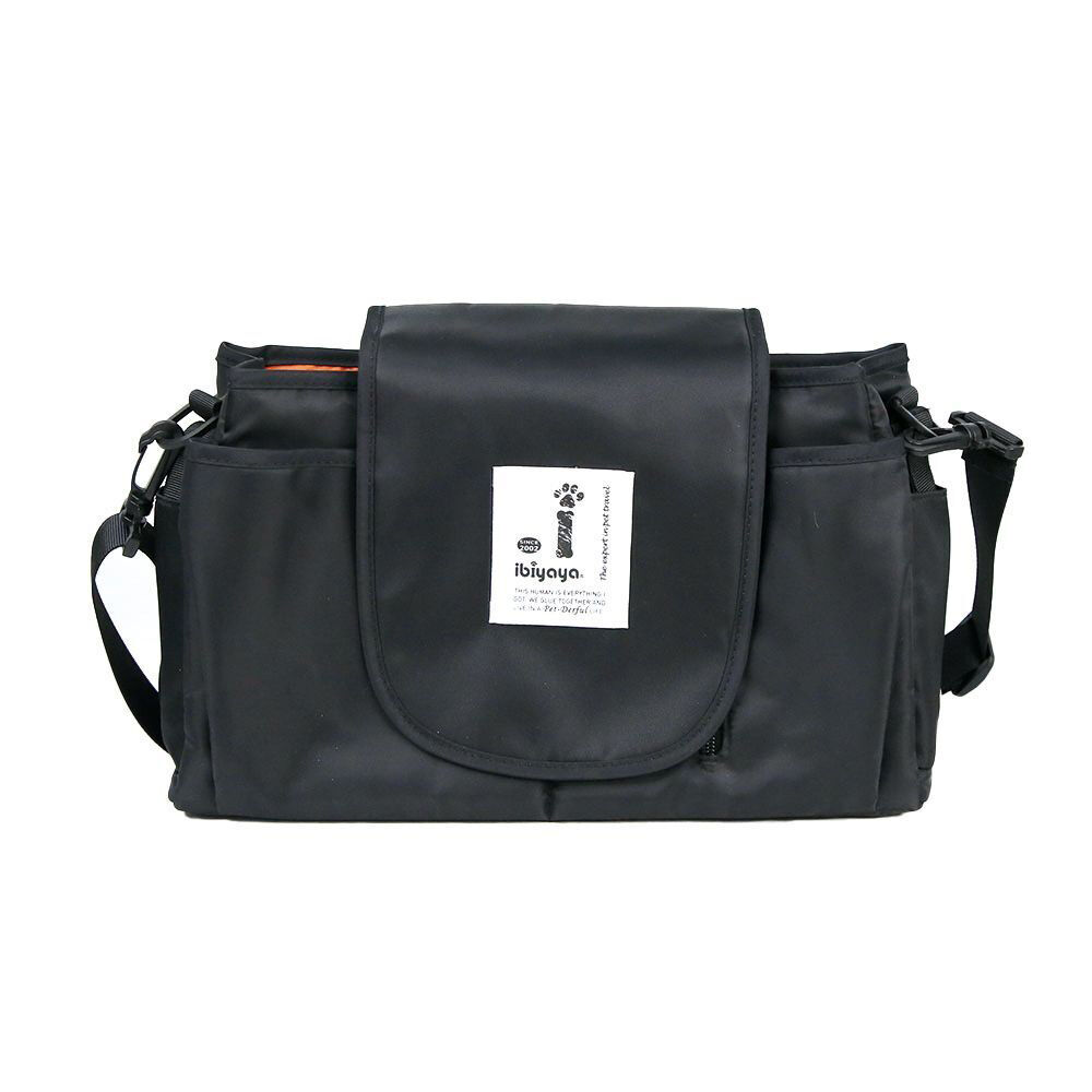 Ibiyaya Black/Orange Organiser/Storage Bag for Pet Strollers/Prams
