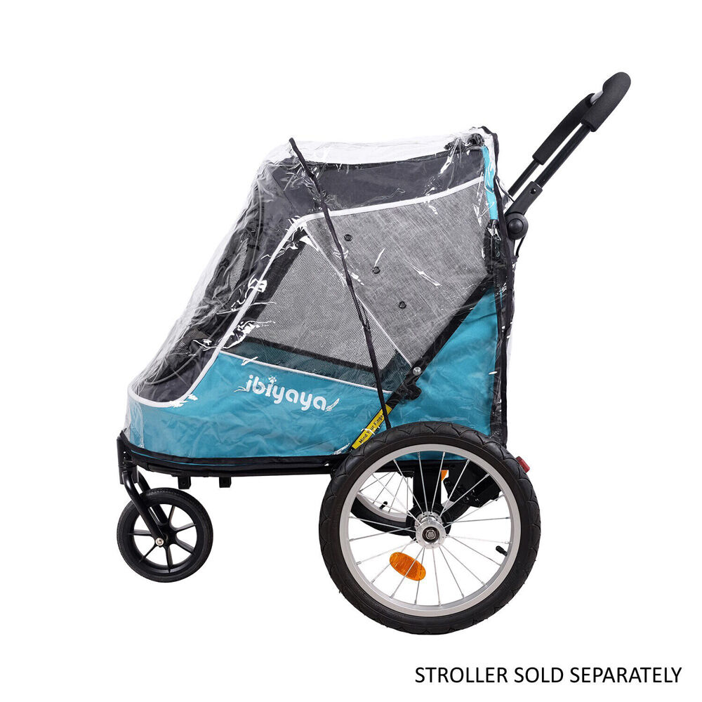 Ibiyaya Waterproof Raincover For Happy Pet Stroller Pram FS2080 Series PVC — image 2