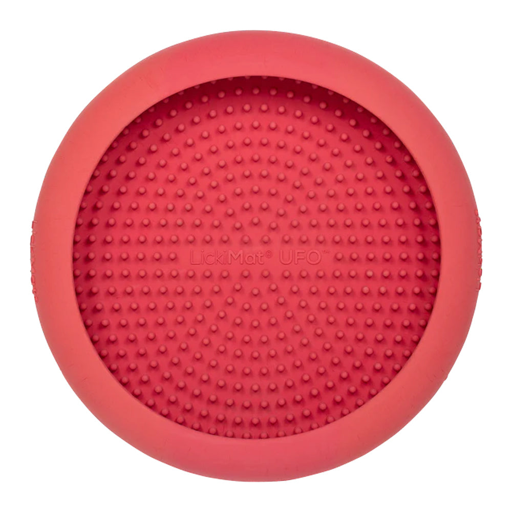 Lickimat 18cm UFO Pet Dog/Cat Slow Feeding Suction Food Rubber Bowl/Plate Pink — image 2