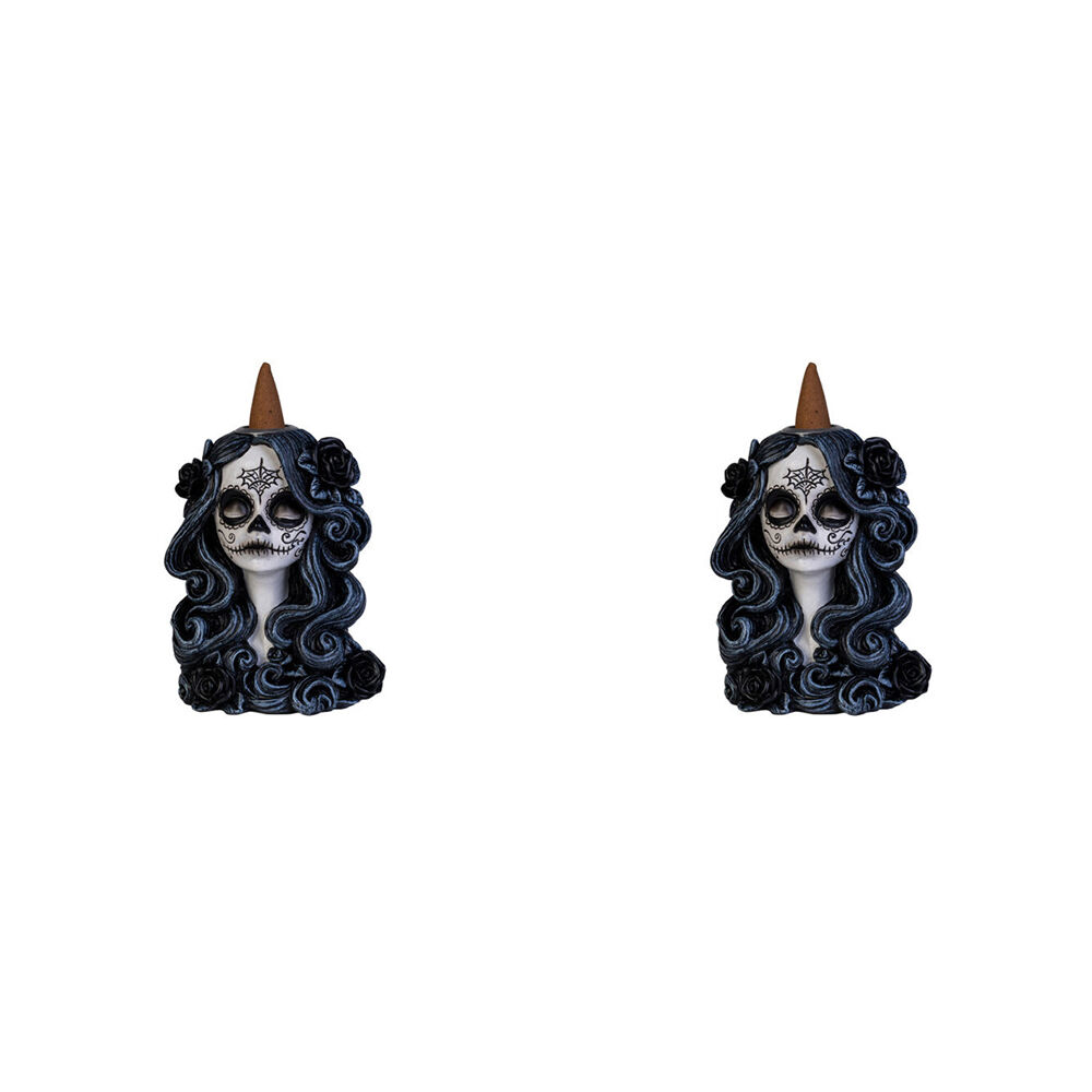 Dead & Beautiful Backflow Burner Gothic Incense Black/White Black Rose (2 Pack)