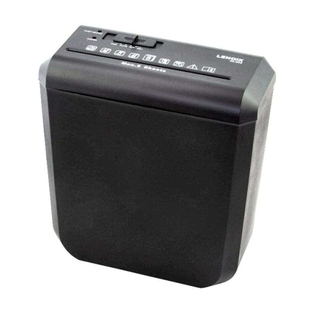 Lenoxx 180W Black Paper Shredder w/10 Liter Bin 5 A4 Sheet Shred Capacity