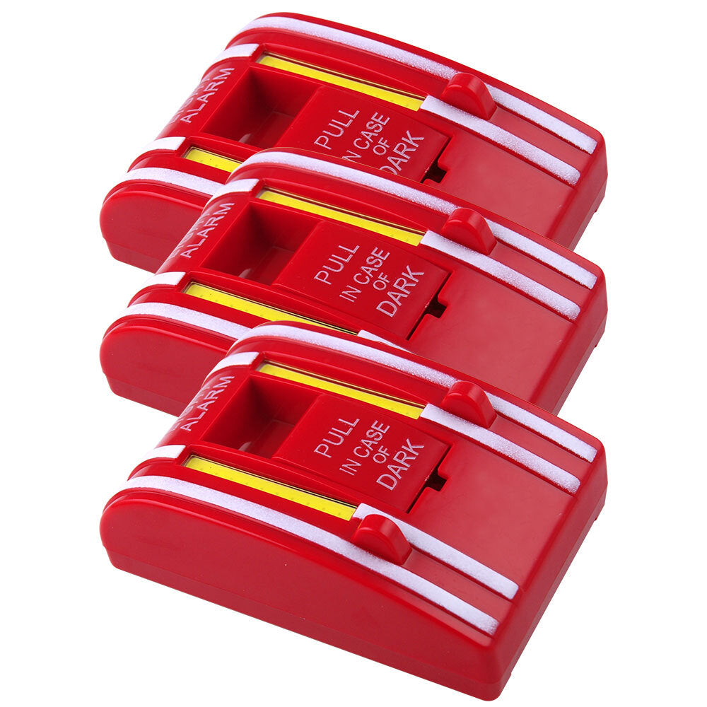 Tomcat 3W COB Switch Light Alarm 260LM Wall Mountable w/ 3x AAA Batteries Red (3 Pack)