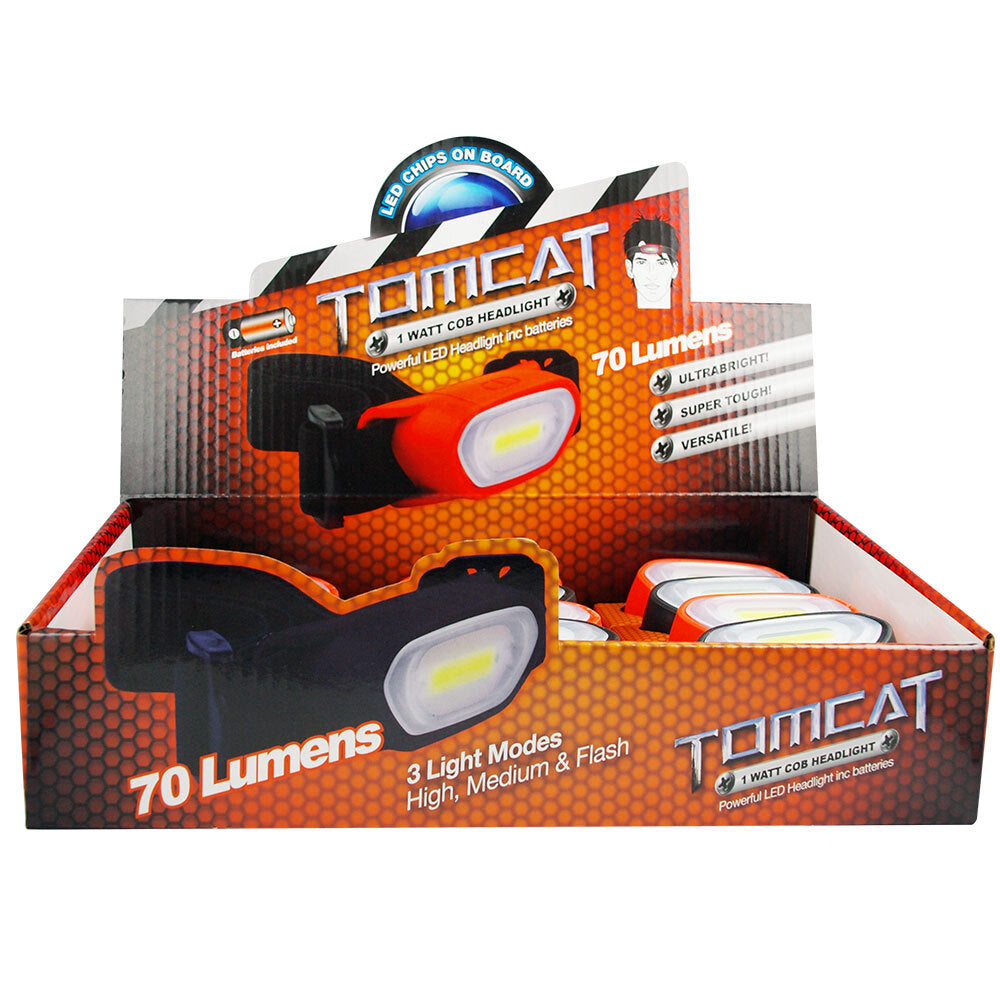 Tomcat 1W COB Head Lamp LED Light 70 Lumens Headlight w/ AAA Batteries Assorted — image 3
