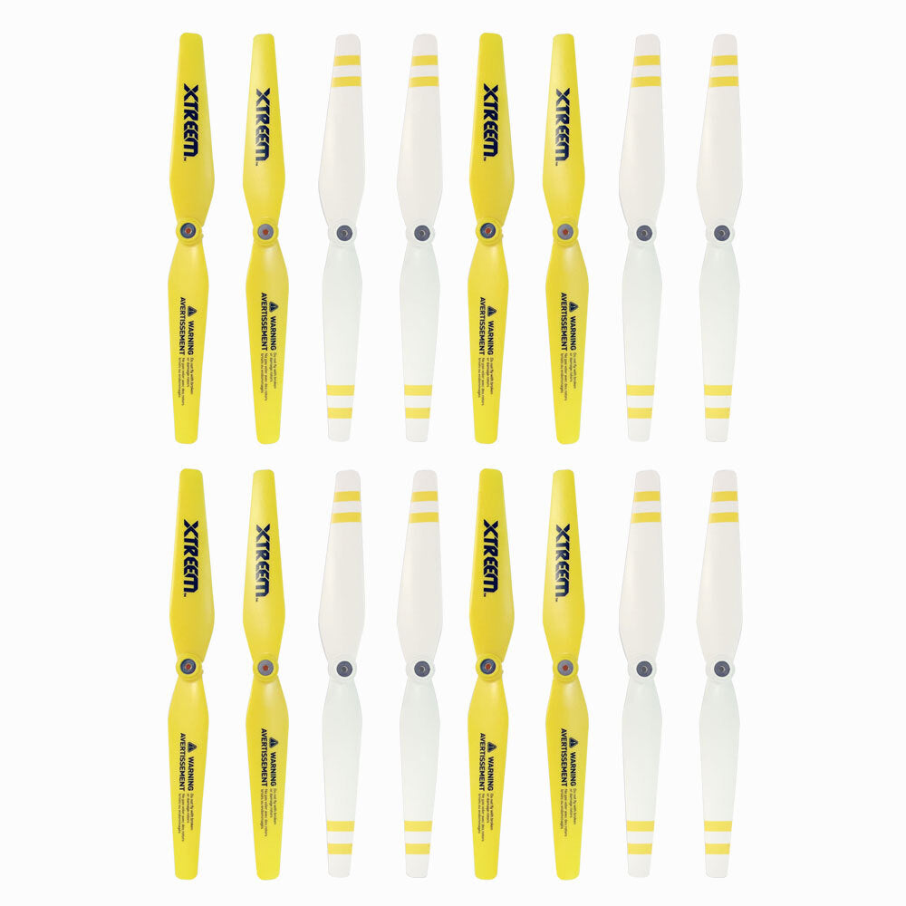 Xtreem Sky Ranger Rotor Blades Front/Rear Propeller for Drone White/Yellow (16 Pieces)