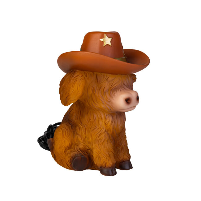 Mdi Table Lamp Highland Cow Deisgn Novelty Animals Brown Fun & Curiosity