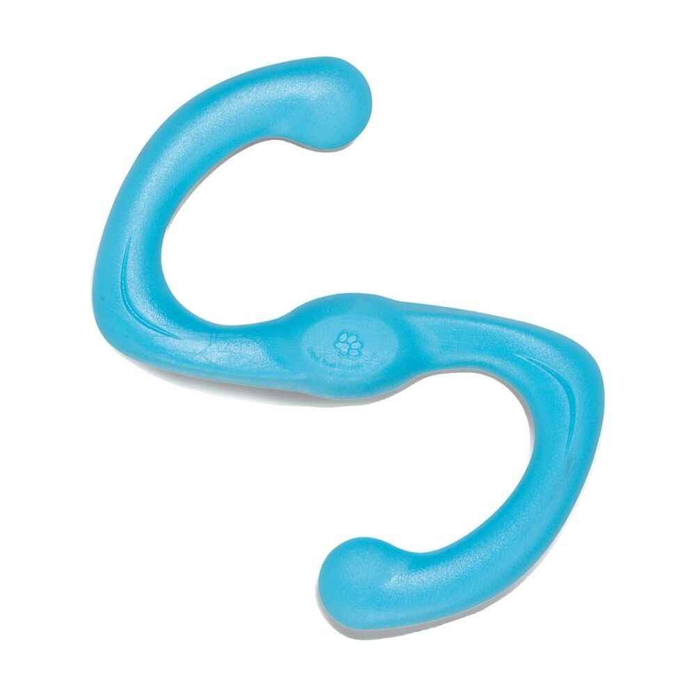 West Paw Bumi Pet Dog Fetch Throwing Soft Chew Toy Aqua Blue