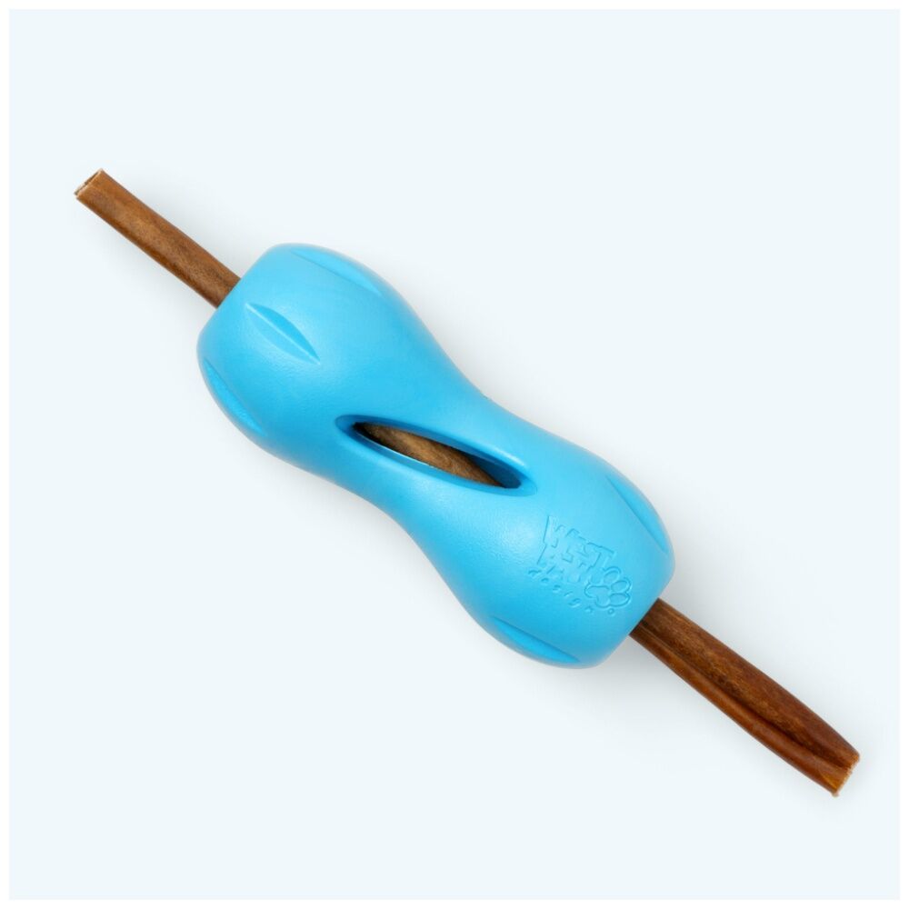 West Paw Small Tangerine Qwizl Pet Dog Interactive Treat Dispenser Soft Chew Toy — image 3