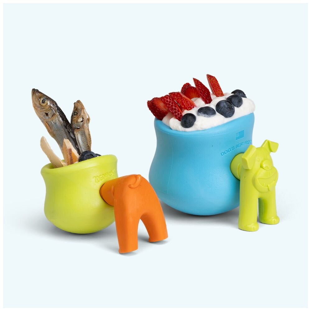 West Paw 2pc West Paw Toppl Stopper Pet Dog Feeding Accessory Tangerine (2 Pack) — image 4