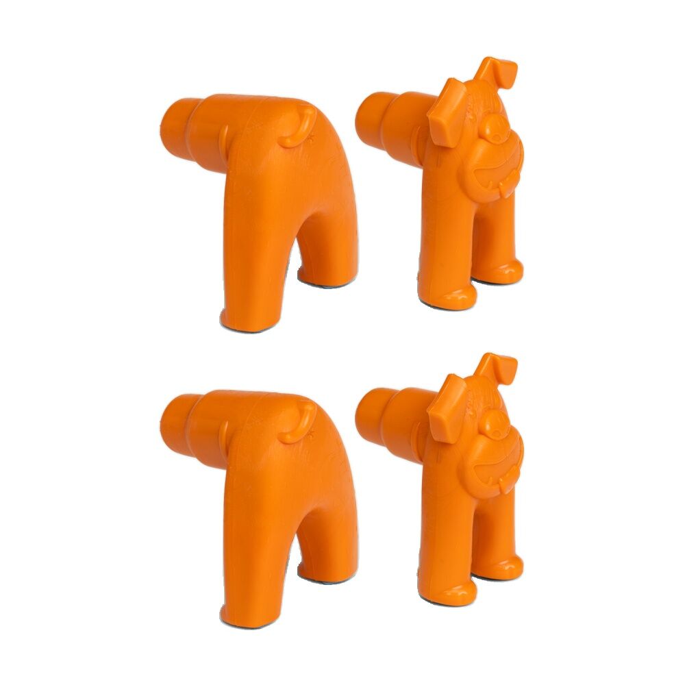 West Paw 2pc West Paw Toppl Stopper Pet Dog Feeding Accessory Tangerine (2 Pack)