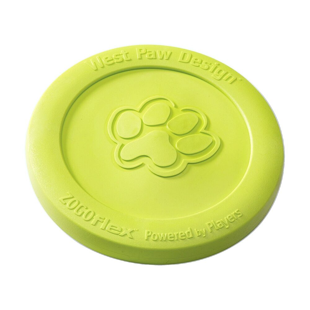 West Paw Large Granny Smith Zisc Pet Dog Flying Disc Fetch Throwing Toy