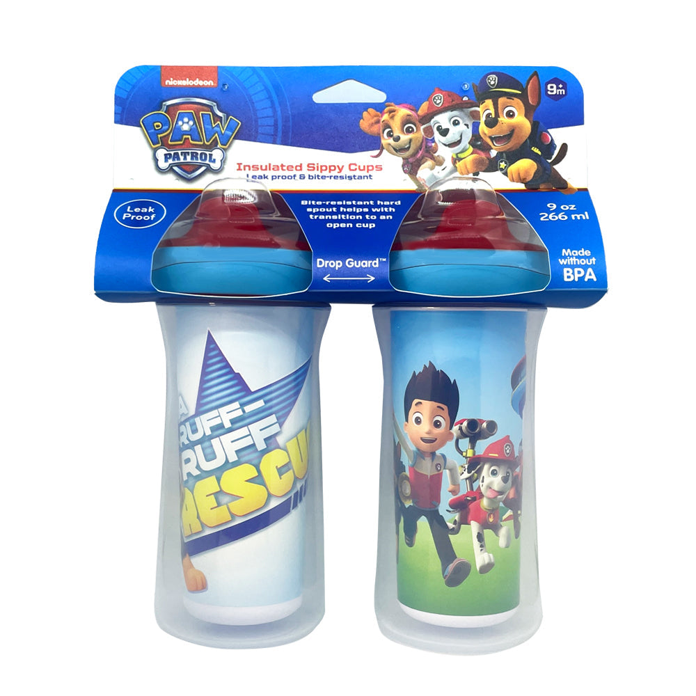 Paw Patrol Toddler/Children's Insulated Sippy Cup Set Kids 9m+ 9oz/266ml (2 Pieces)