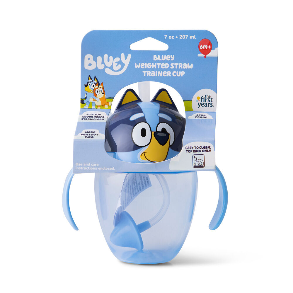 The First Years Bluey Weighted Straw Trainer/Sippy Cup 207ml 6 Months+ (2 Pack) — image 2