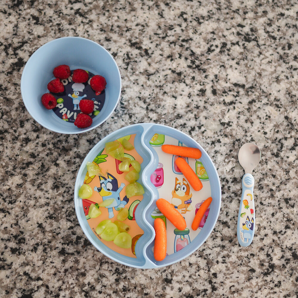 The First Years 3pc The First Years Bluey Toddler Feeding Set w/Bowl Plate Spoon 9m+ (2 Pack) — image 4