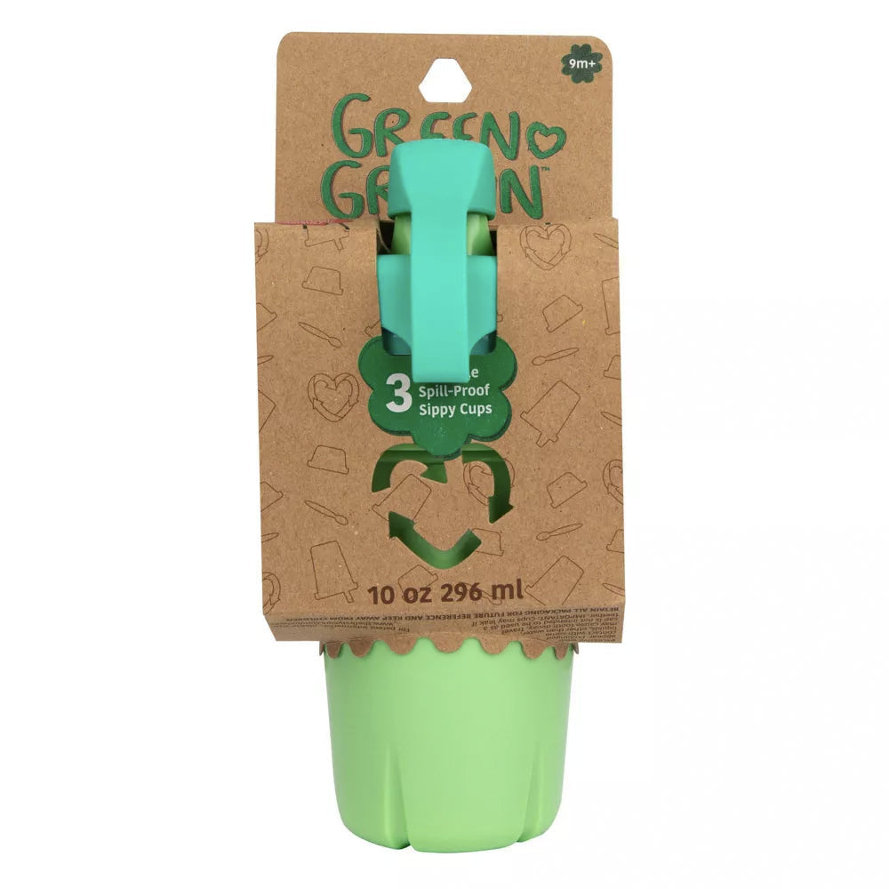 Green Grown 10oz/296ml Spill Proof Sippy/Drinking Cups Kids 9m+ Assorted (6 Pieces) — image 6