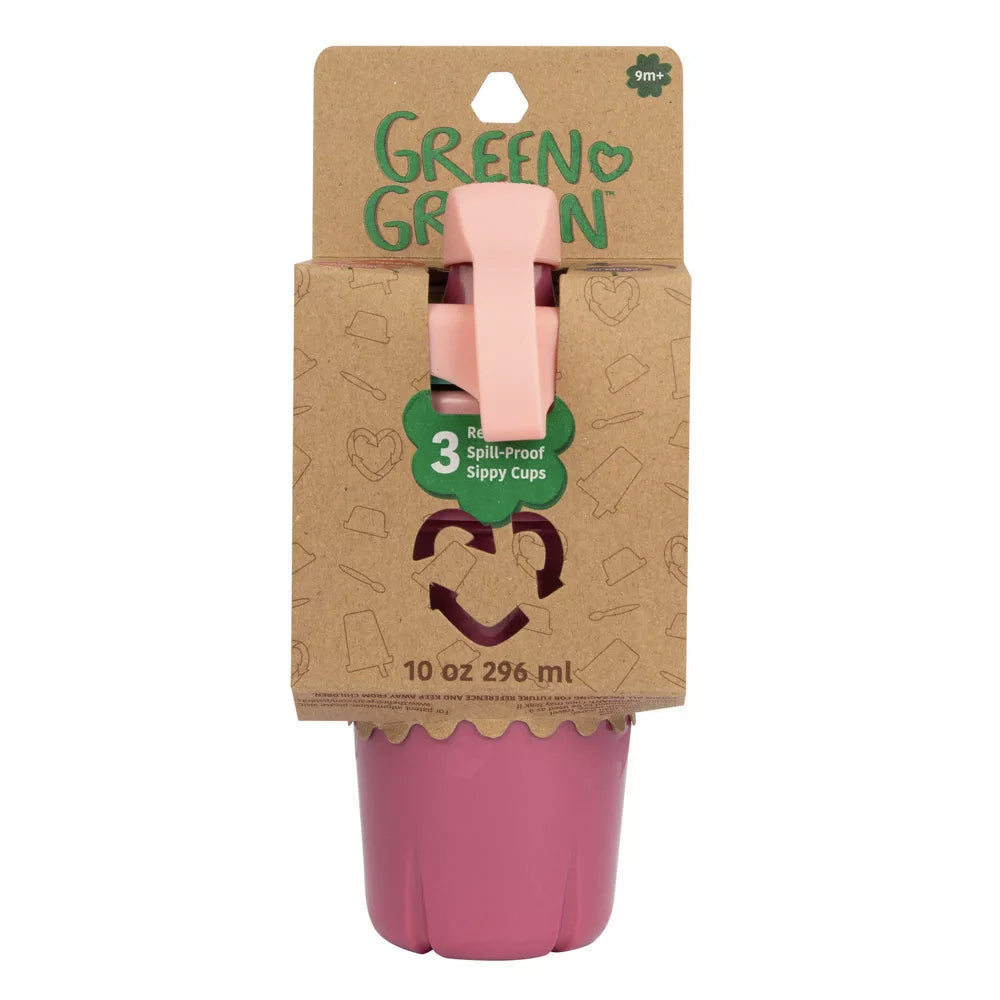 Green Grown 10oz/296ml Spill Proof Sippy/Drinking Cups Kids 9m+ Assorted (6 Pieces) — image 7