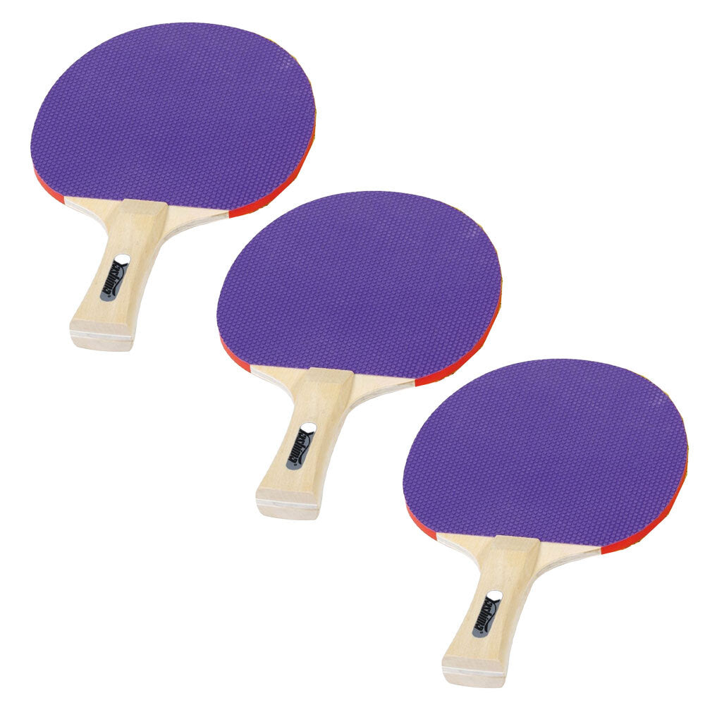 Yashima Coloured Starter Table Tennis/Ping Pong Learning Series Game Bat (3 Pack)