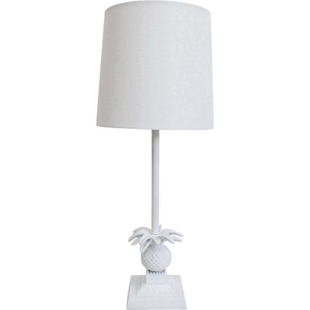 LVD Linen/Polyresin Lamp Royale Home/Room Decor Tabletop Light 56cm White — image 2