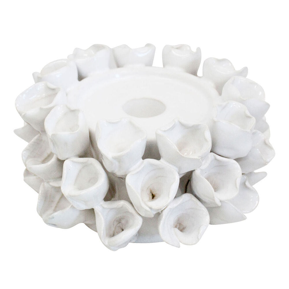 LVD Succulent Bell Ceramic Taper/Stick Candle Holder Desk Decor 17x9cm Ivory (2 Pack) — image 2
