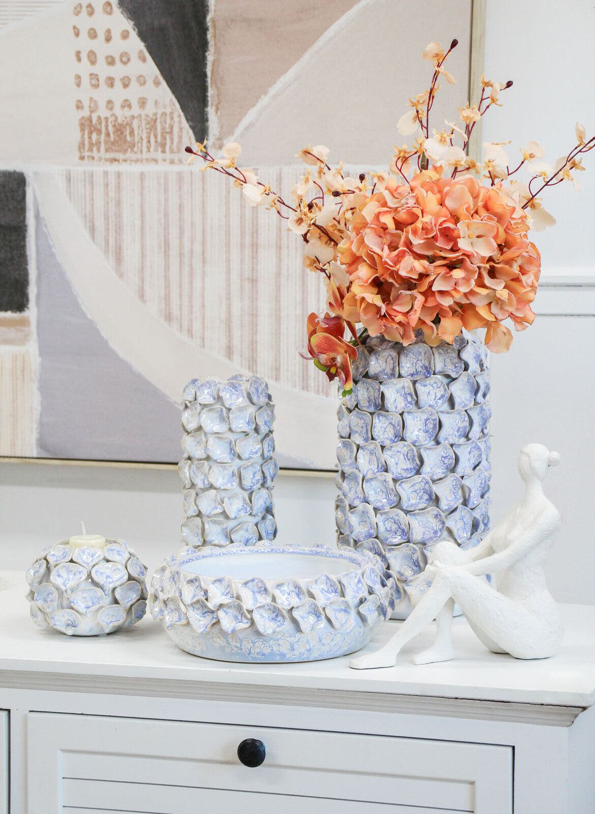 LVD Ceramic Flower Vase Shell Disc Decorative Home Decor — image 2