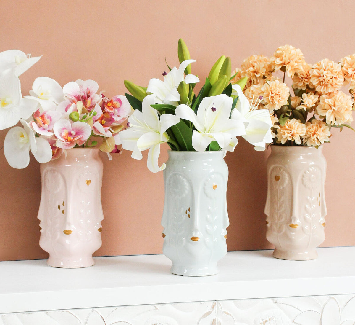 LVD Ceramic Flower Vase Sunflower Kiss Crepe Decorative Tabletop Home Decor — image 2
