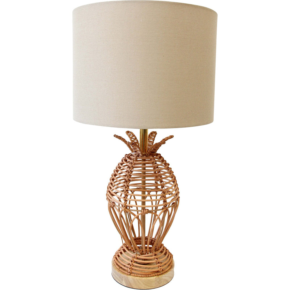 LVD Linen/Rattan Lamp Islander Room Decor Tabletop Desk Light 55.4cm Natural — image 2